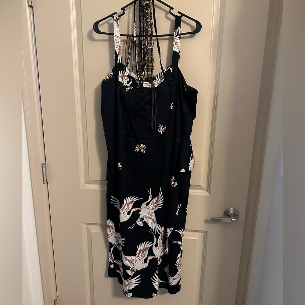 Oblong Box Shop, Beautiful Crane Sarong Dress *** open to reasonable offers***